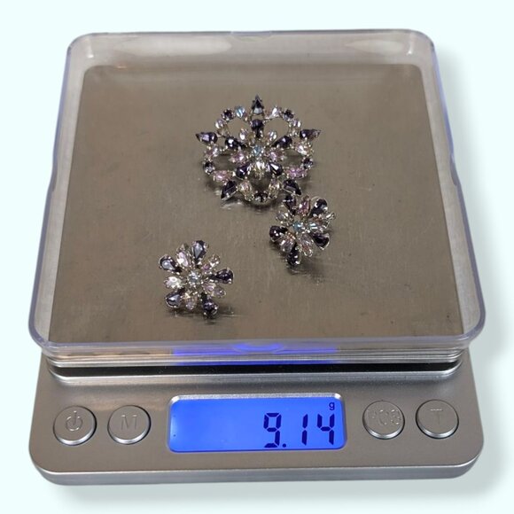 Vintage B David Floral Demi Parure - Picture 9 of 9